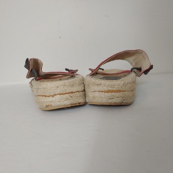 GAP Slip On Platform Espadrilles Sandals  Leather Preppy Retro 90's Y2K Boho - Picture 9 of 9